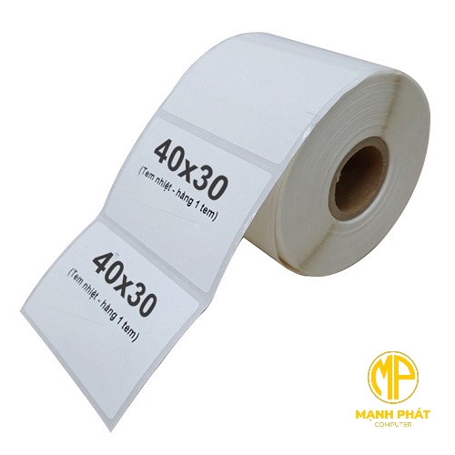 Giấy Decal 1 Tem 40mm x 30m (Giấy Decal số 1 trên Thế Giới về chất lượng và độ keo bám)