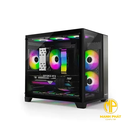 Vỏ Case máy tính Huntkey S920 Storm Black (M-ATX/Mini-ITX) - No Fan