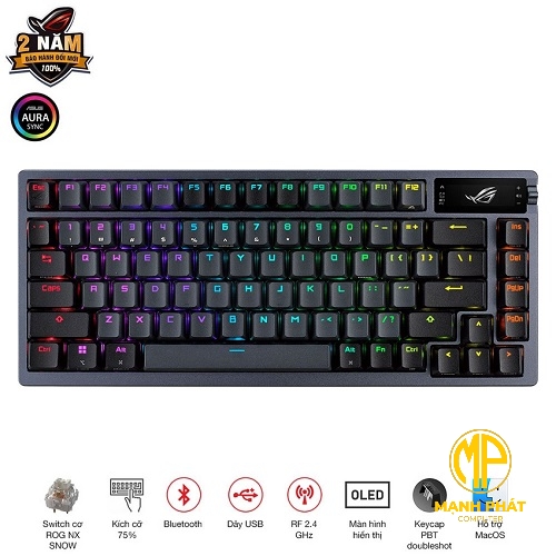 Bàn phím Gaming ASUS ROG M701 ROG AZOTH/NXSW/US/PBT (90MP031A-BKUA01)